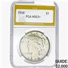 Image 1 : 1928 Silver Peace Dollar PGA MS63+
