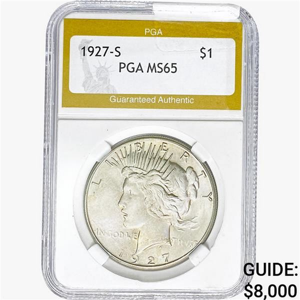 1927-S Silver Peace Dollar PGA MS65