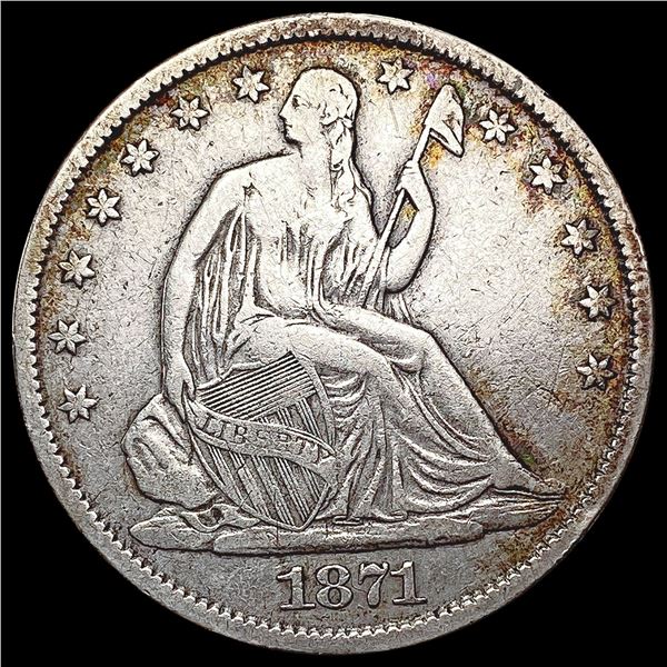 1871-S Seated Liberty Half Dollar NEARLY UNCIRCULATED