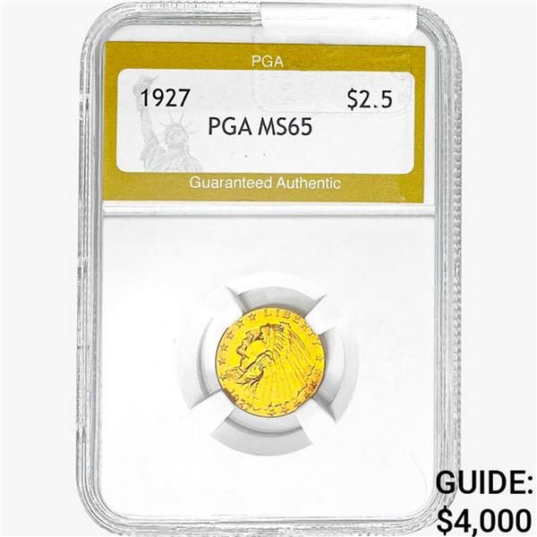 1927 $2.50 Gold Quarter Eagle PGA MS65