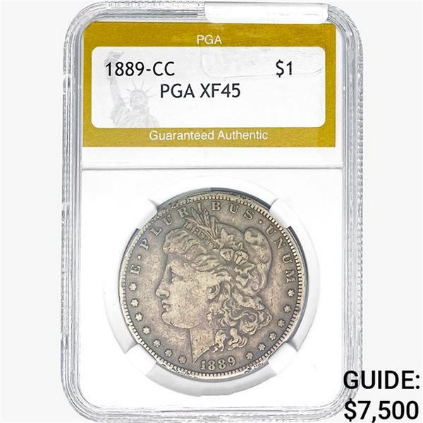 1889-CC Morgan Silver Dollar PGA XF45