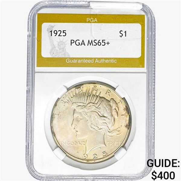 1925 Silver Peace Dollar PGA MS65+