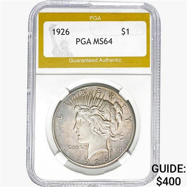 1926 Silver Peace Dollar PGA MS64