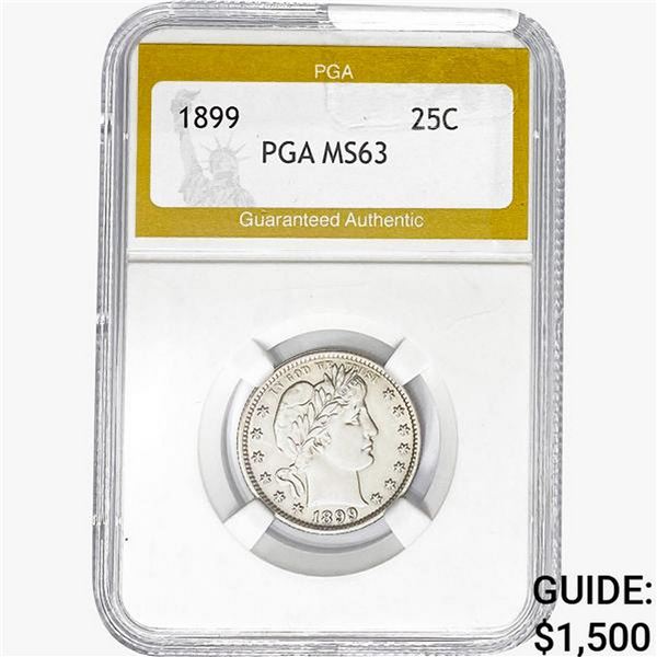 1899 Barber Quarter PGA MS63