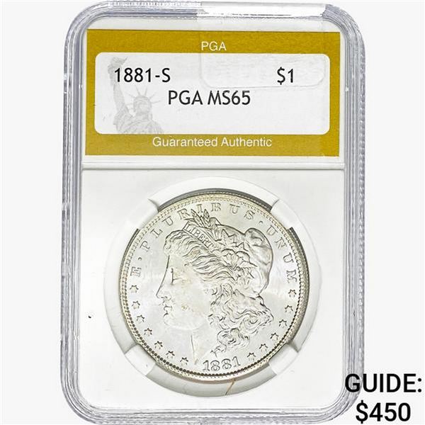 1881-S Morgan Silver Dollar PGA MS65