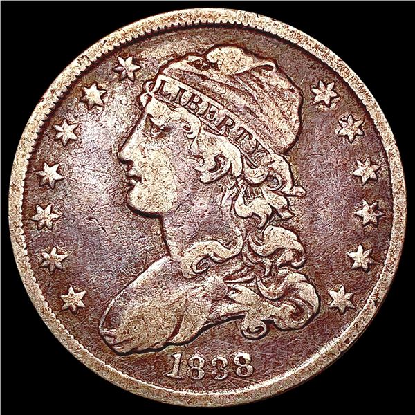 1838 Capped Bust Quarter LIGHTLY CIRCULATED