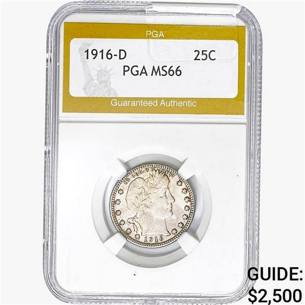 1916-D Barber Quarter PGA MS66