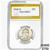 Image 1 : 1940-D Washington Silver Quarter PGA MS65+
