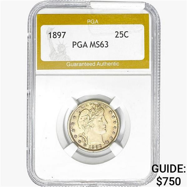 1897 Barber Quarter PGA MS63
