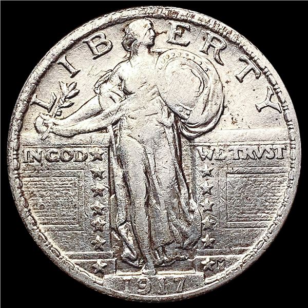 1917 T2 Standing Liberty Quarter CLOSELY UNCIRCULATED