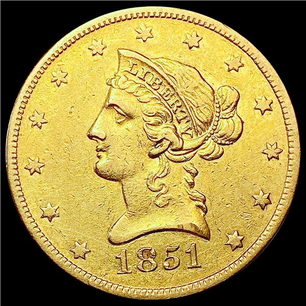 1851-O $10 Gold Eagle CLOSELY UNCIRCULATED
