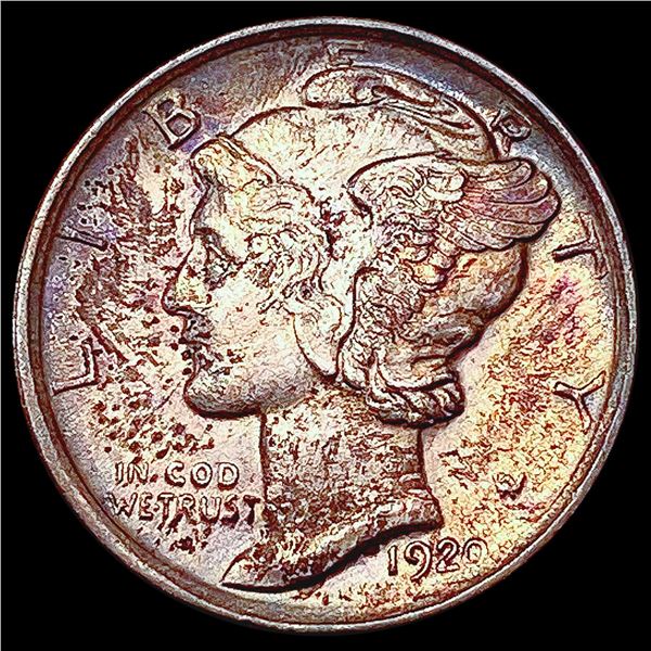 1920 Mercury Dime CHOICE AU