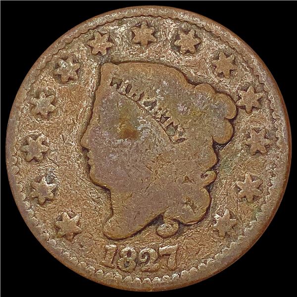 1827 Coronet Head Large Cent NICELY CIRCULATED
