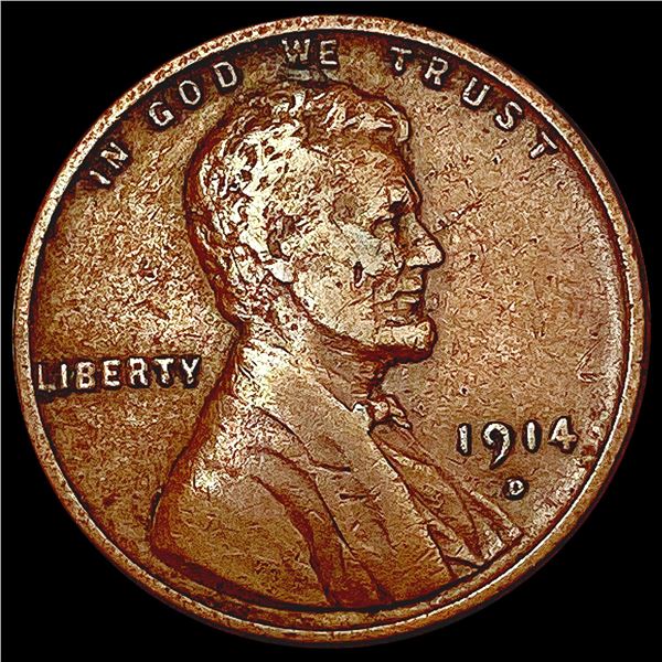 1914-D Wheat Cent LIGHTLY CIRCULATED