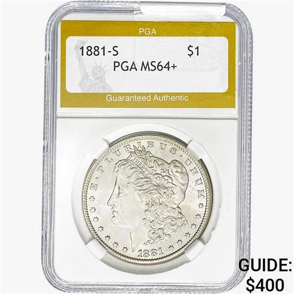 1881-S Morgan Silver Dollar PGA MS64+