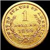 Image 2 : 1849-O Rare Gold Dollar CLOSELY UNCIRCULATED