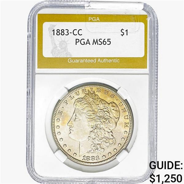 1883-CC Morgan Silver Dollar PGA MS65