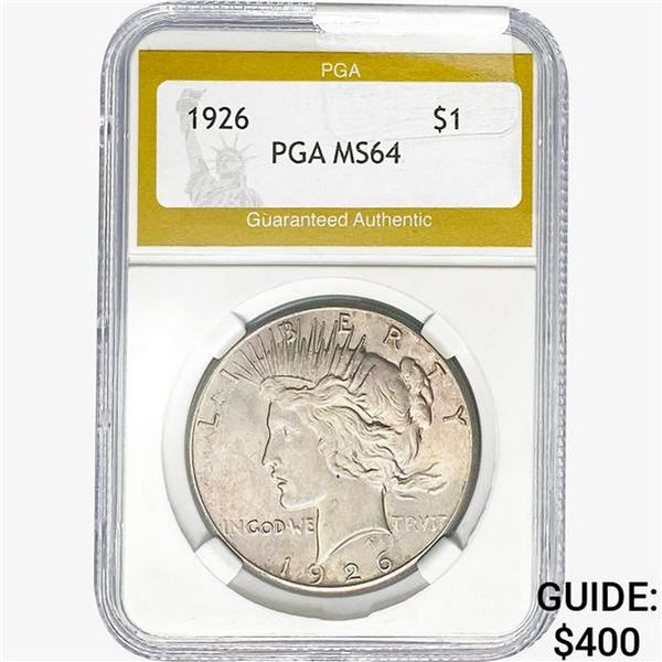 1926 Silver Peace Dollar PGA MS64