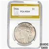 Image 1 : 1926 Silver Peace Dollar PGA MS64