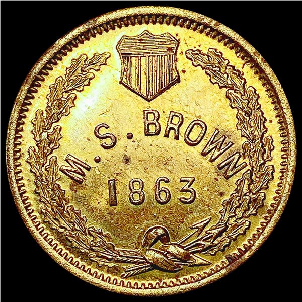 1863 Eureka M.S. Brown NY Civil War Token UNCIRCULATED