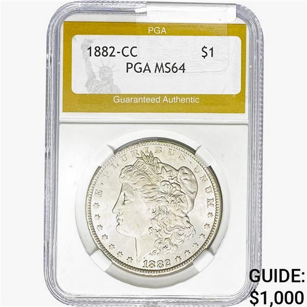 1882-CC Morgan Silver Dollar PGA MS64