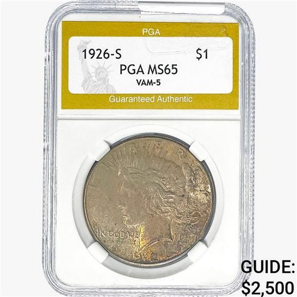 1926-S Silver Peace Dollar PGA MS63 VAM-5