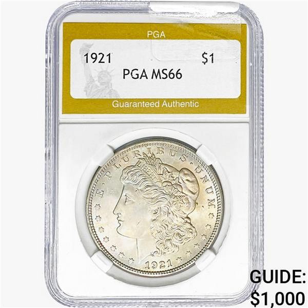 1921 Morgan Silver Dollar PGA MS66