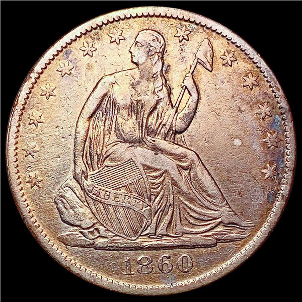 1860-O Seated Liberty Half Dollar LIGHTLY CIRCULATED