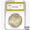 Image 1 : 1924 Silver Peace Dollar PGA MS65