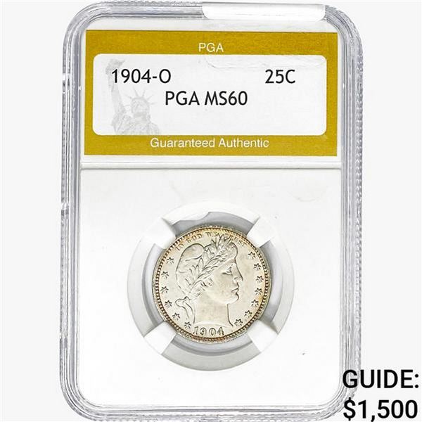 1904-O Barber Quarter PGA MS60