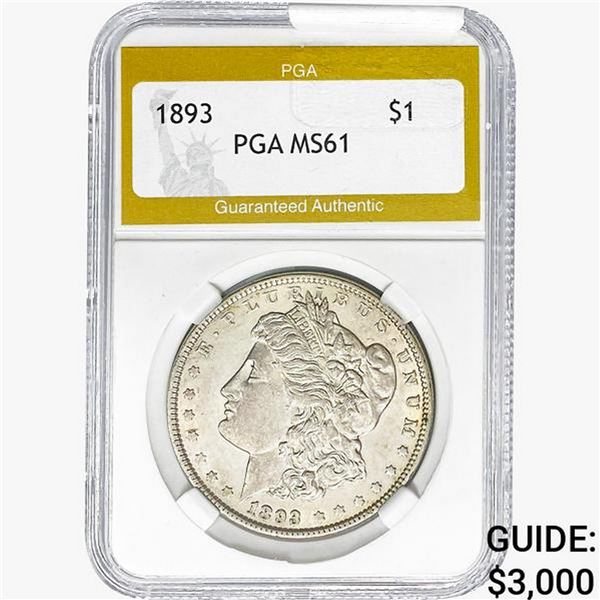 1893 Morgan Silver Dollar PGA MS61