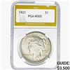 Image 1 : 1921 Silver Peace Dollar PGA MS65