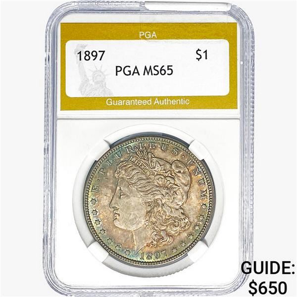 1897 Morgan Silver Dollar PGA MS65
