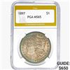 Image 1 : 1897 Morgan Silver Dollar PGA MS65
