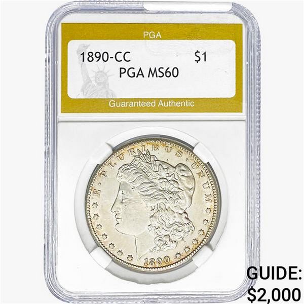 1890-CC Morgan Silver Dollar PGA MS60