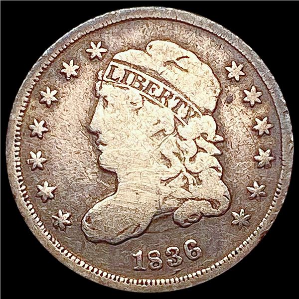 1836 Capped Bust Half Dime NICELY CIRCULATED