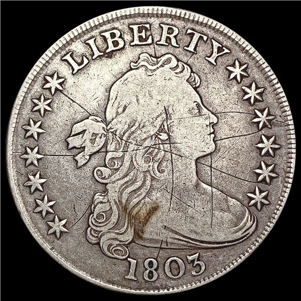 1803 Capped Bust Half Dollar LIGHTLY CIRCULATED
