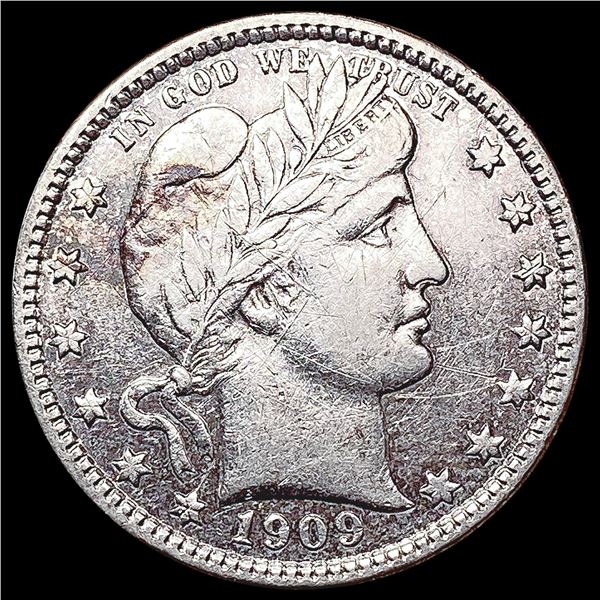 1909-S Barber Quarter CLOSELY UNCIRCULATED