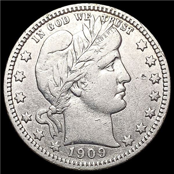 1909-O Barber Quarter ABOUT UNCIRCULATED