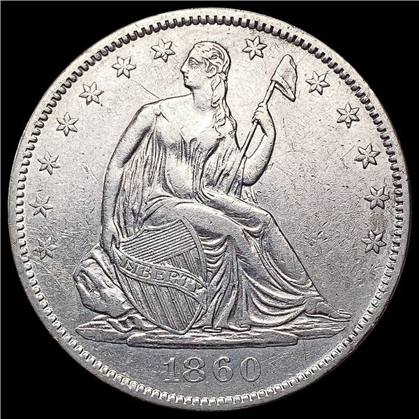 1860-O Seated Liberty Half Dollar CHOICE AU