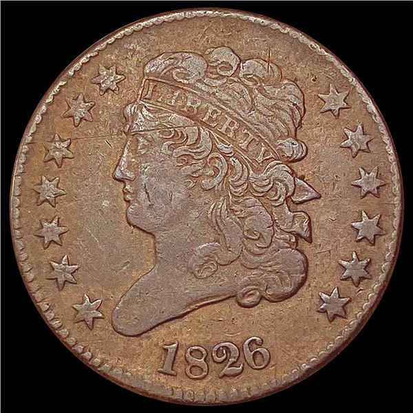 1826 Classic Head Half Cent LIGHTLY CIRCULATED