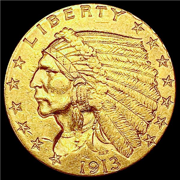 1913 $2.50 Gold Quarter Eagle CHOICE AU