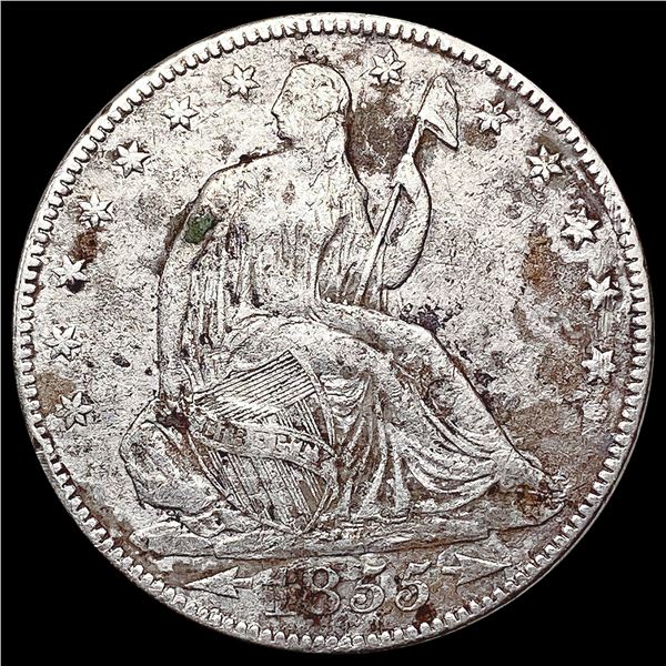 1855-O Arrows Seated Liberty Half Dollar NEARLY UNCIRCULATED