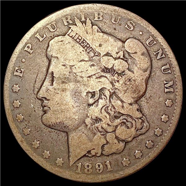 1891-CC Morgan Silver Dollar LIGHTLY CIRCULATED