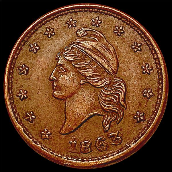 1863 Civil War Token LIGHTLY CIRCULATED