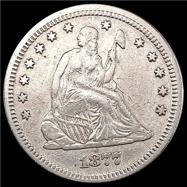 1877 Seated Liberty Quarter NEARLY UNCIRCULATED