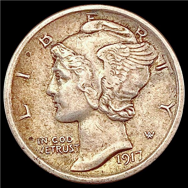 1917-D Mercury Dime CLOSELY UNCIRCULATED