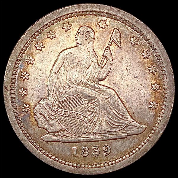 1839 Seated Liberty Quarter NEARLY UNCIRCULATED