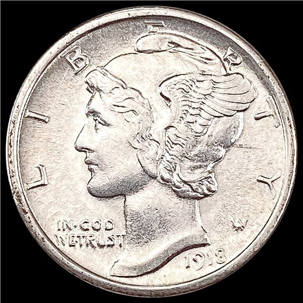 1918-D Mercury Dime GEM BU