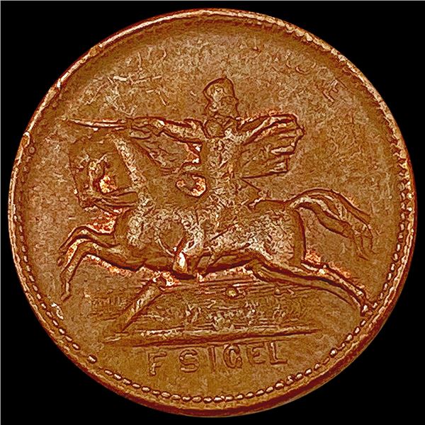 1863 Civil War "Union Forever" Token CLOSELY UNCIRCULATED